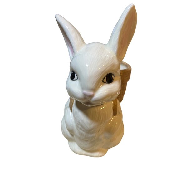 Easter Bunny Rabbit Ceramic Planter Vintage - Picture 2 of 12
